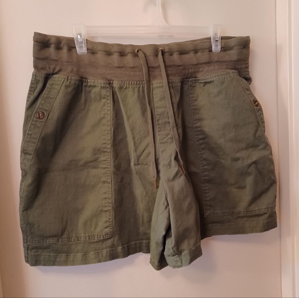 EUC Terra & Sky army green fashion shorts sz 2X 20 22